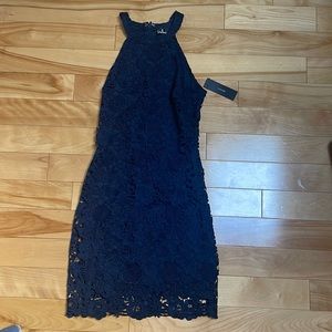 Navy blue lulus lace dress